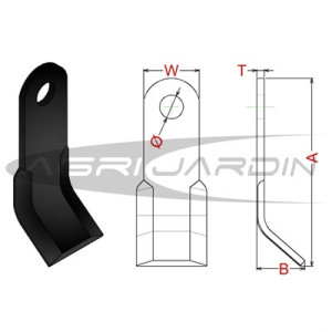 FLAIL MOWER BLADE M-60