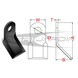 FLAIL MOWER BLADE M-24