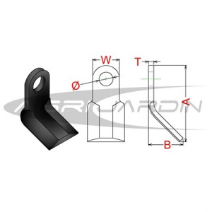 FLAIL MOWER BLADE M-4 HOLE Ø21MM