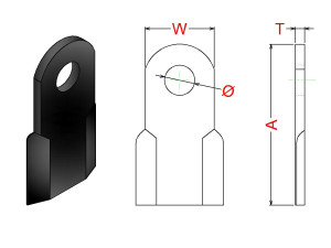 FLAIL MOWER BLADE M-13