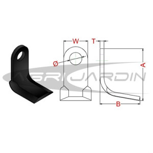 FLAIL MOWER BLADE M-25