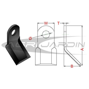 FLAIL MOWER BLADE M-10