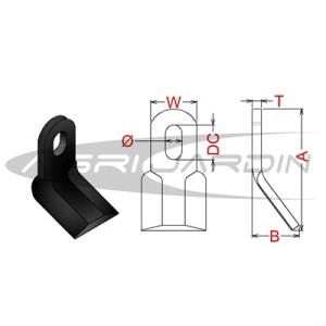 FLAIL MOWER BLADE M-2