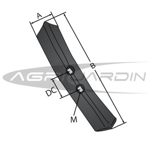 CULTIVATOR REVERSIBLE POINT 335X75MM