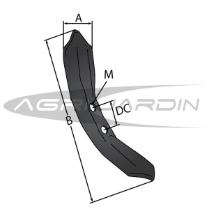 CULTIVATOR REVERSIBLE POINT 340X69MM